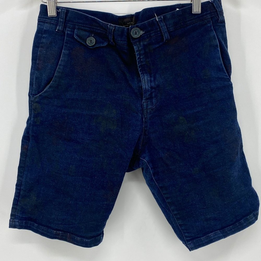 Zara Men's Black Tag Demim Blue Shorts Size 32"